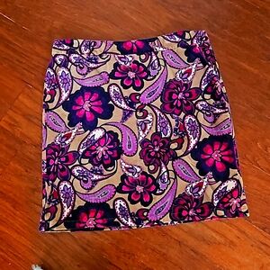 Ann Taylor Size 8P paisley corduroy skirt
